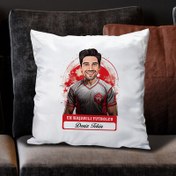 Resim Karikatürlü En Başarılı Erkek Futbolcu Yastık 