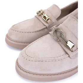 Resim Tamer Tanca Kadın Suni Deri Bej Loafer Ayakkabı 817 9503 Bn Ayk Y23 A.bej Suet Bej 