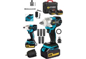 Resim Sturdy Japon Sturdy 88 V 5 Ah Akülü Somun Bijon Sökme Takma Sikma Matkap Kömürsüz Akülü Vidalama Set DRG-88V5 