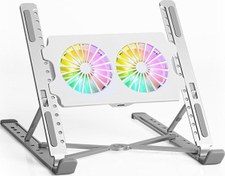 Resim Acnbps02 Tx8X Yükseklik Ayarlı,Çift Rgb Fanlı,11"-15,6" Alümin Katlanabilir Notebook Soğutucu TX