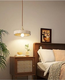 Resim Hanna Traverten Mermer Desenli Sarkıt Avize Bej 