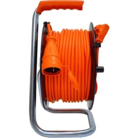 Resim Bylion CCA Kablo Seyyar Makaralı Uzatma Kablosu Çim Biçme Makinesi Uyumlu Dişi Fişli Termal Sigortalı 3x1.5 20 Metre+2 Metre 