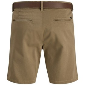 Resim Jack Jones Erkek Kemerli Chino Şort 12285548 Açık Kahverengi 