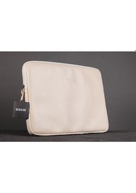 Resim Laptop Kılıfı Suni Deri Iç Ölçüleri: 27x37 Cm Krem Beyaz 