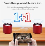 Resim Taşınabilir Metal Kablosuz Hifi Stereo Mini Hoparlörler Subwoofer Müzik Çalar Kablosuz Bluetooth Hoparlör 