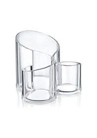 Resim Makyaj Organizeri Şeffaf - 3 Gözlü Çok Renkli 