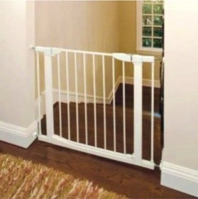 Resim Bebek Çocuk Güvenlik Kapısı 75 - 106 Cm Genişllik Bariyer Kilitli Merdiven Korumalığı Emniyetli 
