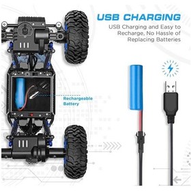 Resim Uzaktan Kumandalı Rock Crawler 4 Çeker Arazi Aracı Şarjlı 1:18 