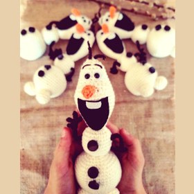 Resim Olaf El Örgüsü Amigurumi Oyuncak El Emeği 