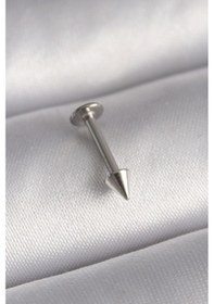Resim 316l Çelik Gümüş Renk Çivi Model Piercing Renkli 