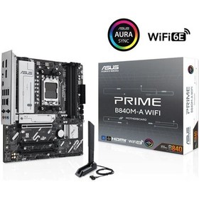 Resim Asus Prıme B840m-a Wıfı, 4xddr5, 3x M.2, Hdmı, 2x Dp, Type-c, Wı-fı 6e, Bluetooth 5.3, Am5 Soket Gamıng Anakart 