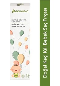 Resim Ecowera Doğal Keçi Kılı Bebek Saç Fırçası 