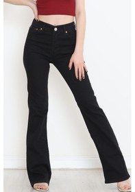 Resim Mokashopin - İspanyol Paça Kot Pantolon Siyah1 - 11878.1431. 001 