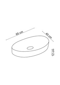 Resim Ey-4714ms Tezgah Üstü Lavabo Mat Siyah 