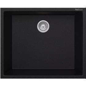 Resim Real Stone K005 Tezgah Altı Gordion 50 Granit Eviye Siyah 45 x 40 CM 