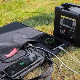 Resim VPROTECH / SF3-100WCZD - Taşınabilir / Katlanabilir, Çanta Tipi Güneş Paneli - Şarj İstasyonu 24V [ Daha Hızlı Şarj ] / 100W 