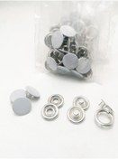 Resim Klinkshop 15 Mm Çıtçıt-açık Gri Boyalı Kapaklı Klikıt-25 Adet 