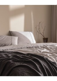 Resim Orpen King Size %100 Pamuk Madame Coco Crep Baskılı Nevresim Takımı - Gri 8684427178720 Gri 