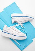 Resim Marjin Kadın Sneaker Yüksek Taban Bağcıklı Spor Ayakkabı Lekya beyaz Pul 