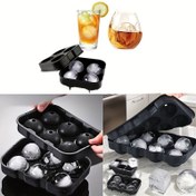 Resim 1 adet Silikon Buz Küpü Tepsisi - Serinletici İçecekler için Esnek 4/6/8 Topu Kalıbı, Kolay Çıkarma, BPA'sız, Ev Barı ve DIY Yaratıcı Kullanım için Mükemmel, İçecek Soğutma | Yığınlanabilir Buz Tepsisi | Dayanıklı Buz Kalıbı, Dondurucu için Buz Tepsileri 