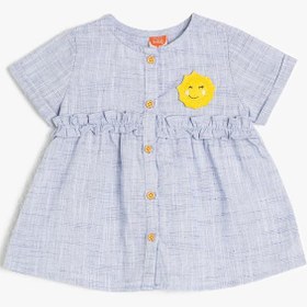 Resim Kız Bebek İşlemeli Gömlek 