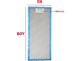 Resim Icanpares White Daisy Uyumlu En 20,5 cm Boy 48 cm - Arka Tırnak 4,5 cm Aspiratör Davlumbaz Metal Yağ Filtresi 