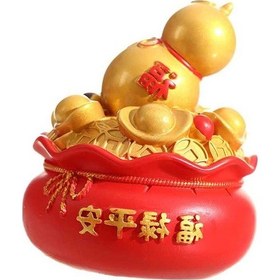 Resim Pazly Suntek Şanslı Para Masa Kumbara Kabak-l Heykelcik Çantası Kh 