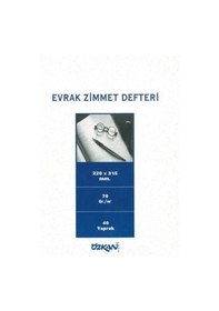 Resim Evrak Zimmet Defteri 40 Yap. Karton Kapak Özkan 