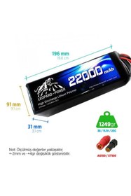 Resim Leopard Power 22000 Mah 11.1v 3s 25c Uav & Multirotor Lityum Polimer Lipo Batarya Pil 