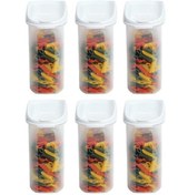 Resim Geseus Moonstar Kuru Gıda Bakliyat Saklama Kabı 1,8 Lt 6 Lı Set Beyaz-mas-102 