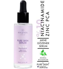 Resim Polente Natural - Pure Skın Serum -%10 Niacinamide Akne, Siyah Nokta, Gözenek Karşıtı Serum 30 Ml 