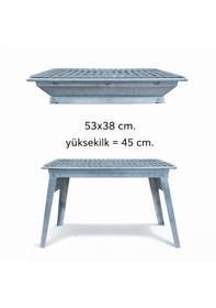 Resim Piknik Mangalı Battal Katlanır - 1007 Açık Gri 