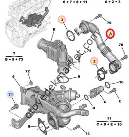 Resim PEUGEOT 301 1,6 HDI (2012-2018) EGR BORUSU (ORJİNAL) 