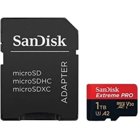 Resim 1 Tb Extreme Pro Microsdxc Kart + Sd Adaptör + Rescuepro Deluxe, 200 Mb/s'ye Kadar, A2 Uygulama Performansı, Uhs-I, Sınıf 10, U3, V30 ile 