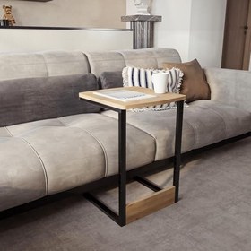 Resim Metal Ayaklı Laptop Sehpası Çalışma Masası Kahvaltı Masası Bilgisayar Masası 