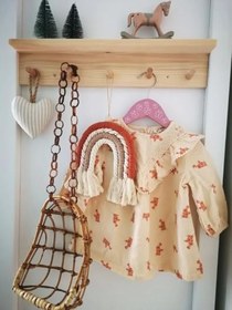 Resim Dekoratif 5 Askılı Çocuk ve Bebek Odası İçin Duvar Rafı, Modern Duvar Askılığı 