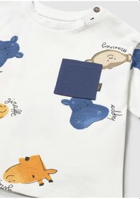 Resim Mayoral Erkek Bebek T-shirt 1014 Krem 
