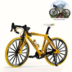 Resim SUNGDOGIN 1:8 Ölçekli Alaşımlı Dağ Bisikleti Modeli - Dayanıklı, Sarı Sanat & El Sanatları Dekoru, Oturma Odası İçin, DIY El Sanatları, Dağ Bisikleti Modeli, Kış İçin Mükemmel, Yeni Yıl 
