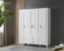 Resim Asya 4 Kapılı 2 Çekmeceli Gardırop Elbise Dolabı 160x46x195 