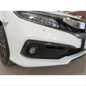 Resim Honda Cıvıc Fc5 2019-2021 Ön Sis Kaşı Kaplaması Karbon (Makyajlı Kasa) 