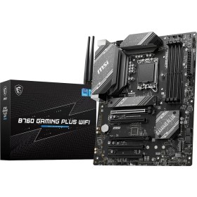 Resim Xnews Msı B760 Gamıng Plus Wıfı Soket 1700 Ddr5 6800(OC) Pcı-E,m.2 Usb3.2 Hdmı,dp 1x 2.5g Lan Wı-Fı 6e Atx 