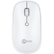 Resim WS209 Dual Mod Bluetooth Şarj Edilebilir Optik Beyaz Kablosuz Mouse Lecoo
