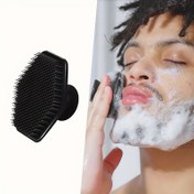 Resim 1 adet Erkek Silikon Yüz Temizleyici - Derinlemesine Temizlik için Nazik Peeling ve Masaj Pedleri, Parfümsüz, Ölü Hafif Bej'i Gideren Ergonomik Tasarım, Tıraş Deneyimi Artırma, Dayanıklı Silikon Yüz Bakım Aracı, Tıraş Güçlendirme | Ergonomik Temizleyici | Esnek Kıllar, Silikon Yüz Masaj Aleti 