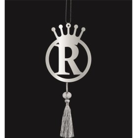 Resim Lizpo Decor R Harfi Tasarım Çift Taraflı R Yazılı Harf Pleksi Araba Dikiz Aynası Süsü 