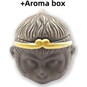 Resim Xuweiwei Black- 2 Adet Yixing Mor Kil Tütünlük Kapaklı Retro Seramik Masaüstü Dekorasyon 