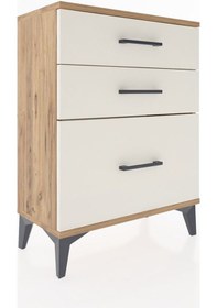 Resim Arges Komodin 3 Çekmeceli 60x30x80 Çam-aytaşı Atlas Çam 