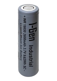 Resim I-gen Industrial E002 Inr 18650 3.7v 2600 Mah 5c 9.62wh Li-ıon Şarjlı Pil Düz Başlı Lityum Pil Tekli Paket 