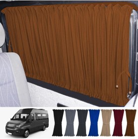 Resim Oto Pandami Iveco Daily 4/5 Nesil Uzun Şase 2006-2014 Uyumlu Taba Raylı Oto Perde Takımı 