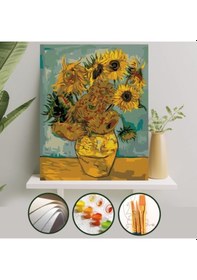 Resim Sayılarla Boyama Tuval Seti 40X50 Cm - Ayçiçekleri 