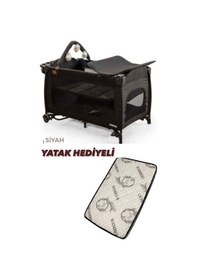 Resim Öykü Bebek Diyari Yatak Hediyeli Oyun Park Beşik Siyah 